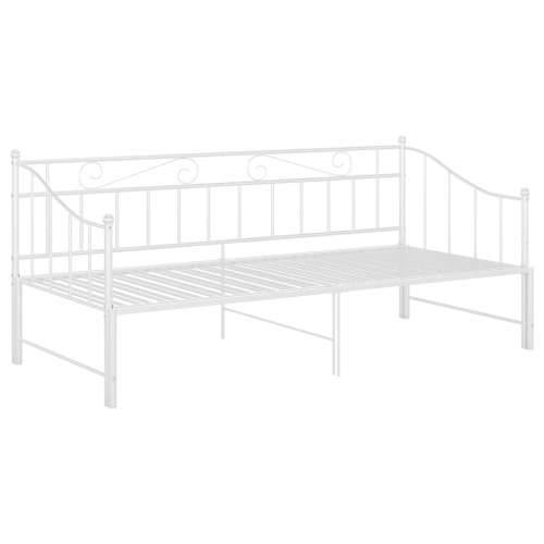 Okvir za krevet na razvlačenje bijeli metalni 90 x 200 cm - Bijela Cijena