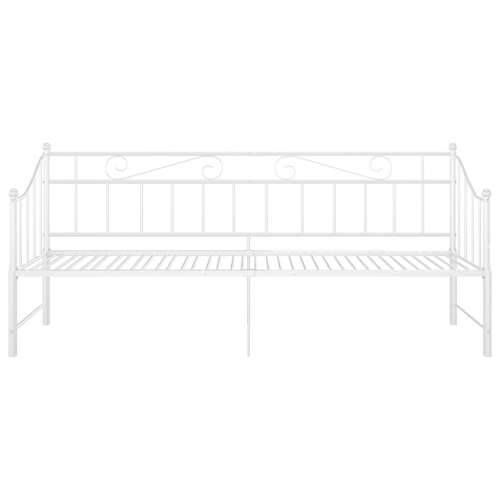 Okvir za krevet na razvlačenje bijeli metalni 90 x 200 cm - Bijela Cijena