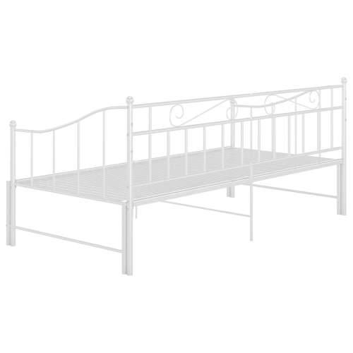 Okvir za krevet na razvlačenje bijeli metalni 90 x 200 cm - Bijela Cijena