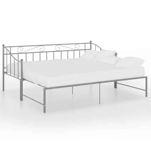 Okvir za krevet na razvlačenje sivi metalni 90 x 200 cm - Siva Cijena