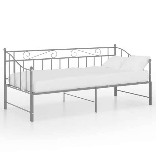 Okvir za krevet na razvlačenje sivi metalni 90 x 200 cm - Siva Cijena