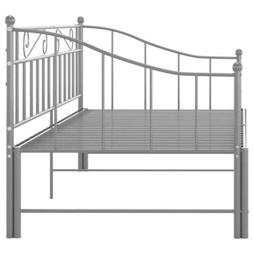 Okvir za krevet na razvlačenje sivi metalni 90 x 200 cm - Siva Cijena