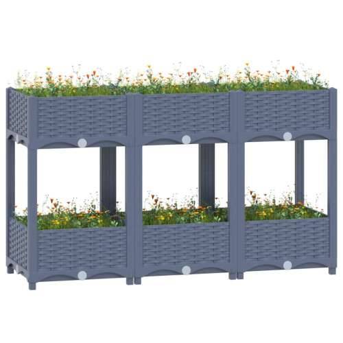 Povišena gredica 120x40x71 cm od polipropilena - Plavo-siva 120 x 40 x 71 cm 1 Cijena