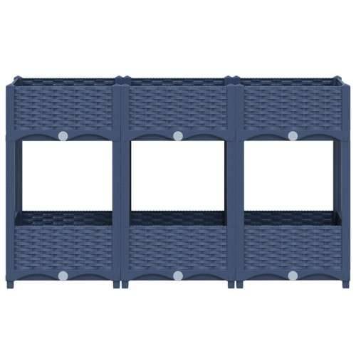 Povišena gredica 120x40x71 cm od polipropilena - Plavo-siva 120 x 40 x 71 cm 1 Cijena