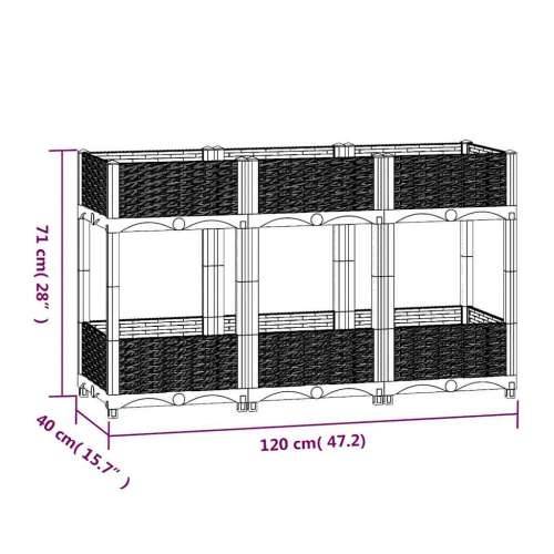 Povišena gredica 120x40x71 cm od polipropilena - Plavo-siva 120 x 40 x 71 cm 1 Cijena