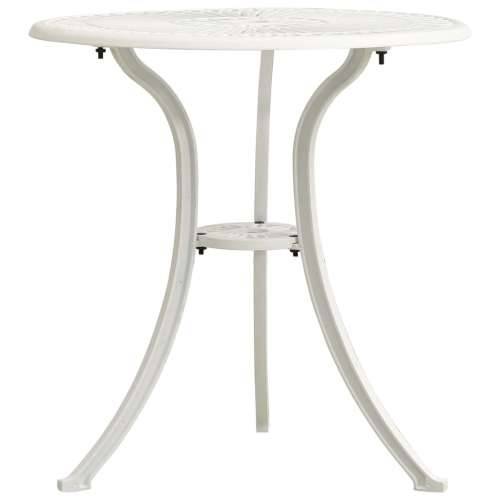 Vrtni stol bijeli 62 x 62 x 65 cm od lijevanog aluminija Cijena