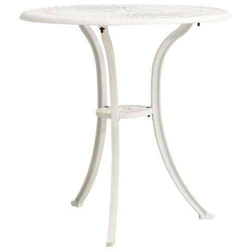 Vrtni stol bijeli 62 x 62 x 65 cm od lijevanog aluminija Cijena