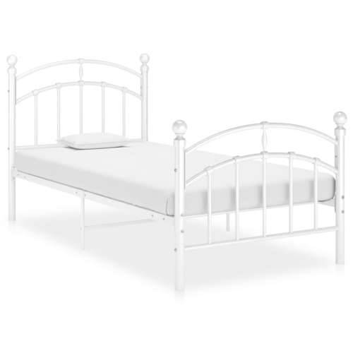 Okvir za krevet bijeli metalni 100 x 200 cm - Bijela 100 x 200 cm Cijena