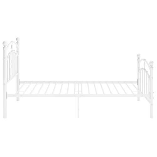 Okvir za krevet bijeli metalni 100 x 200 cm - Bijela 100 x 200 cm Cijena
