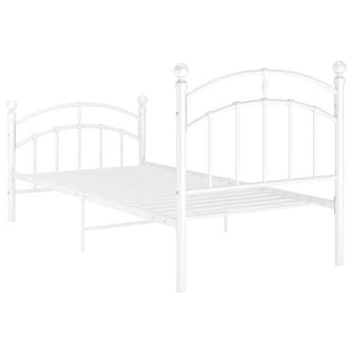 Okvir za krevet bijeli metalni 100 x 200 cm - Bijela 100 x 200 cm Cijena