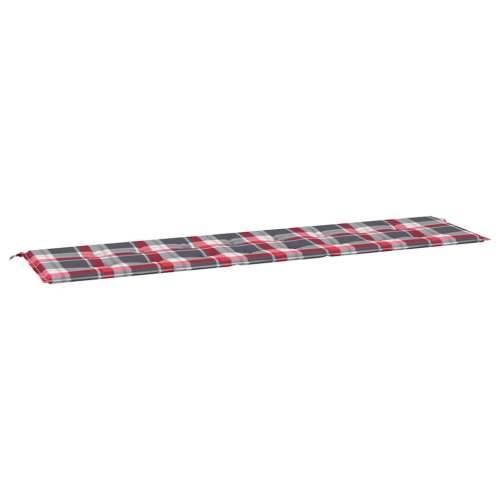 Jastuk za vrtnu klupu crveni karirani 200x50x4cm tkanina Oxford - Crveni karirani uzorak 200 x 50 x 3 cm 1 Cijena