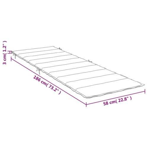 Jastuk za ležaljku crveni 186 x 58 x 3 cm od tkanine Oxford Cijena