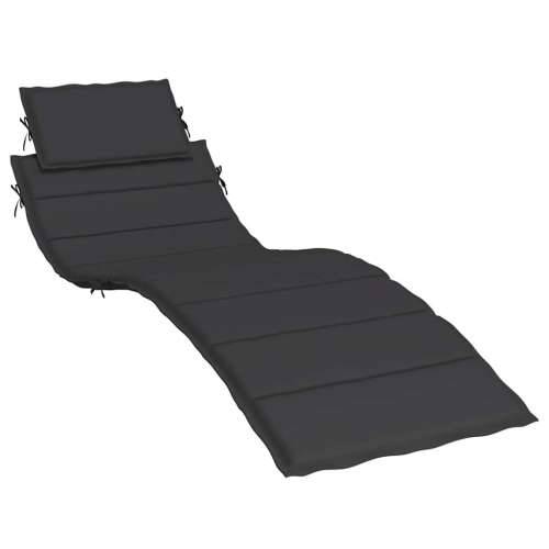 Jastuk za ležaljku crni 186x58x4 cm od tkanine Oxford - Crna 1 Cijena