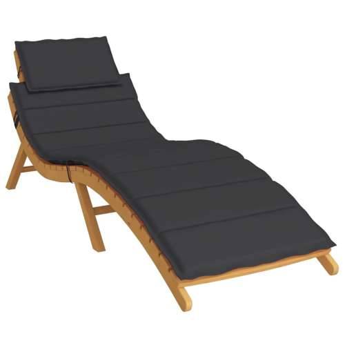 Jastuk za ležaljku crni 186x58x4 cm od tkanine Oxford - Crna 1 Cijena