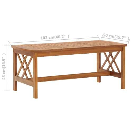 Stolić za kavu 102 x 50 x 43 cm od masivnog bagremovog drva Cijena