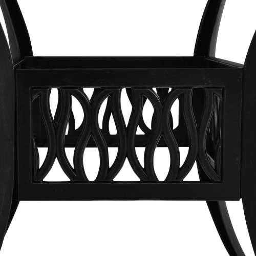 Vrtni stol crni 90 x 90 x 73 cm od lijevanog aluminija Cijena