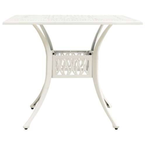 Vrtni stol bijeli 90 x 90 x 73 cm od lijevanog aluminija Cijena