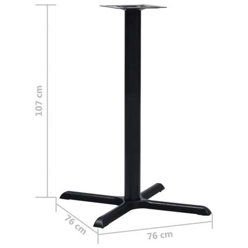 Noga za bistro stol crna 76 x 76 x 107 cm od lijevanog željeza - 76 x 76 x 107 cm 1 Cijena