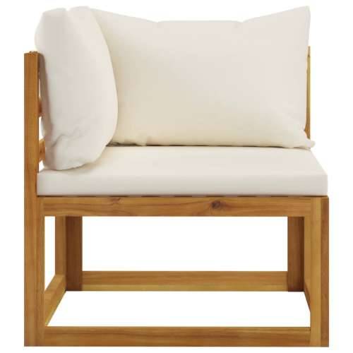 Modularna kutna sofa i krem bijeli jastuci bagremovo drvo - Krema 1 kutna sofa Cijena