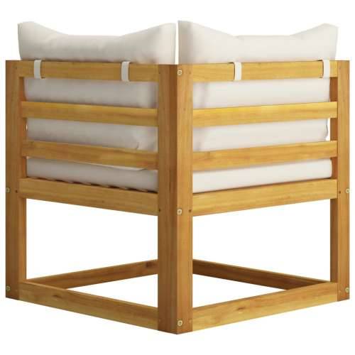 Modularna kutna sofa i krem bijeli jastuci bagremovo drvo - Krema 1 kutna sofa Cijena