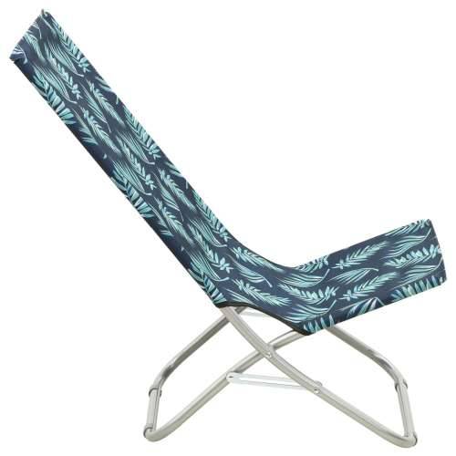 Sklopive stolice za plažu od tkanine 2 kom s uzorkom lišća Cijena