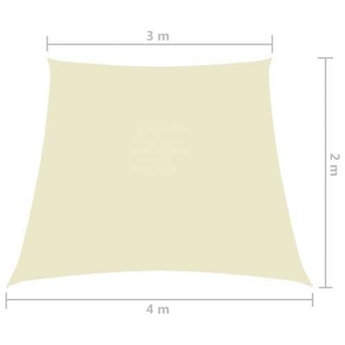 Jedro protiv sunca od tkanine Oxford trapezno 2/4 x 3 m krem Cijena