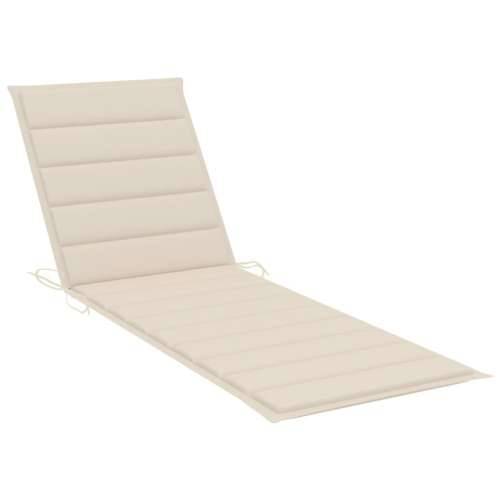 Jastuk za ležaljku za sunčanje krem 200 x 70 x 3 cm od tkanine Cijena