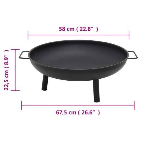 Posuda za vatru 67,5 x 58 x 22,5 cm čelična - Crna 67.5 x 58 x 22.5 cm Cijena