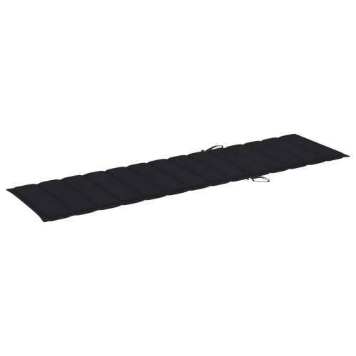 Jastuk za ležaljku za sunčanje crni 200 x 50 x 3 cm od tkanine Cijena