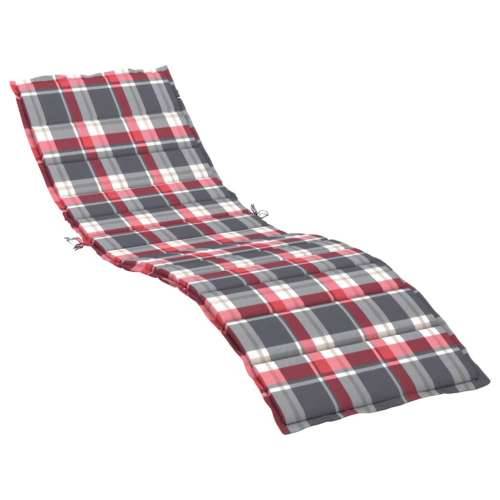 Jastuk za ležaljku crveni karirani 200x60x3 cm tkanina Oxford Cijena