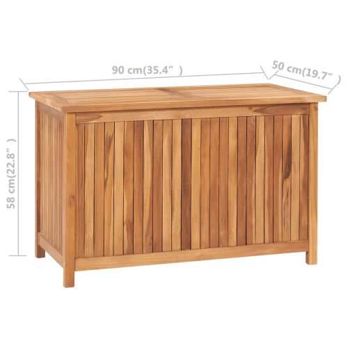 Vrtna kutija za pohranu 90 x 50 x 58 cm od masivne tikovine - 90 x 50 x 58 cm Cijena
