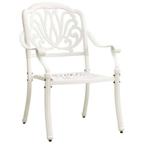 Vrtne stolice od lijevanog aluminija 2 kom bijele Cijena