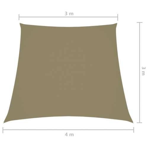 Jedro za zaštitu od sunca od tkanine trapezno 3/4 x 3 m bež Cijena