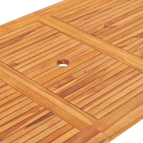 9-dijelni sklopivi vrtni blagovaonski set od masivne tikovine - 160 x 80 x 75 cm Bez naslona za ruke Ovalno 8 Cijena