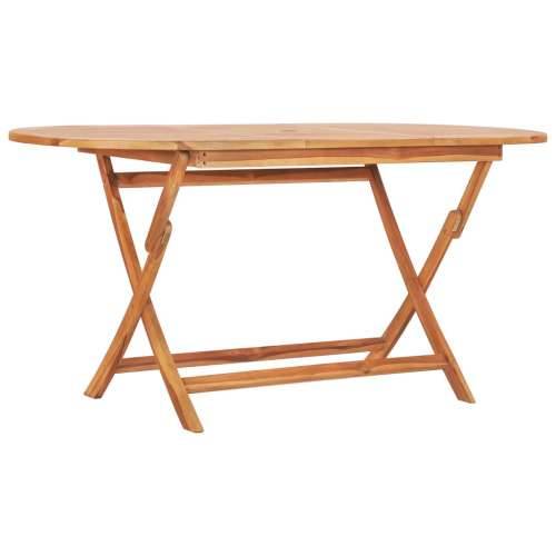 9-dijelni sklopivi vrtni blagovaonski set od masivne tikovine - 160 x 80 x 75 cm S naslonom za ruke Ovalno 8 Cijena