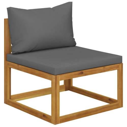 Modularna srednja sofa i tamnosivi jastuci masivno drvo bagrema - Tamno siva 1 srednja sofa Cijena