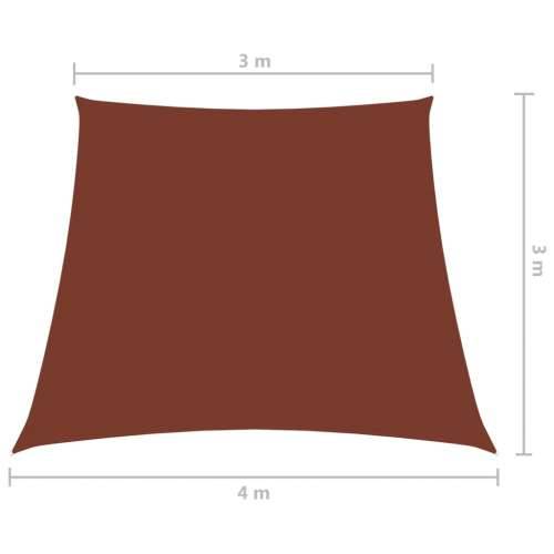 Jedro za zaštitu od sunca od tkanine trapezno 3/4x3 m terakota Cijena