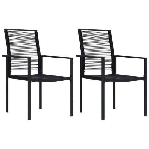 Vrtne stolice 2 kom od PVC ratana crne Cijena