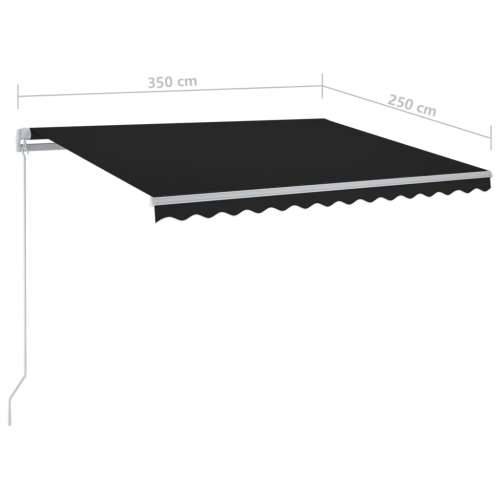 Tenda na ručno uvlačenje s LED svjetlima 350 x 250 cm antracit - Antracit 350 x 250 cm 1 Cijena