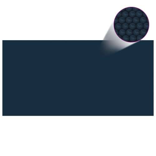 Plutajući PE solarni pokrov za bazen 600 x 300 cm crno-plavi Cijena