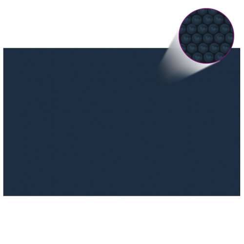 Plutajući PE solarni pokrov za bazen 800 x 500 cm crno-plavi Cijena