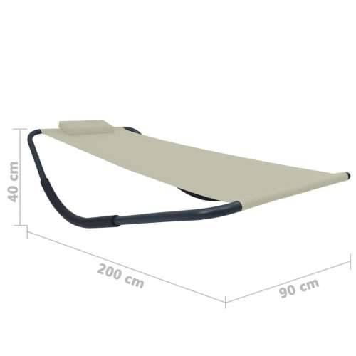 Vrtni ležaj krem 200 x 90 cm čelični - Krema Cijena