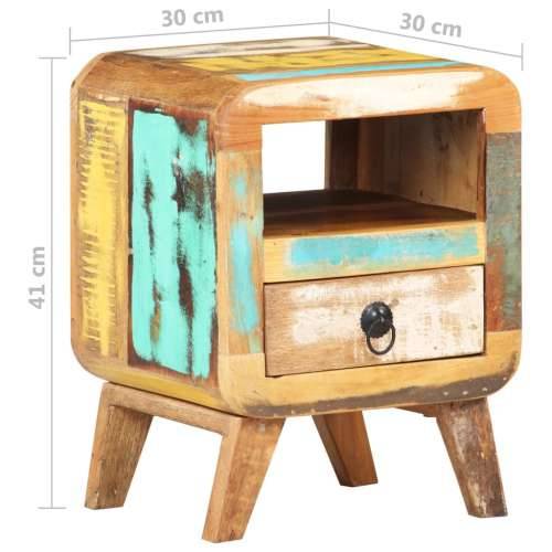Noćni ormarić 30 x 30 x 41 cm od masivnog obnovljenog drva - 1 masivno obnovljeno drvo Cijena