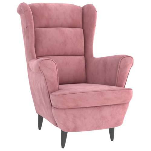 Fotelja od baršuna ružičasta Cijena