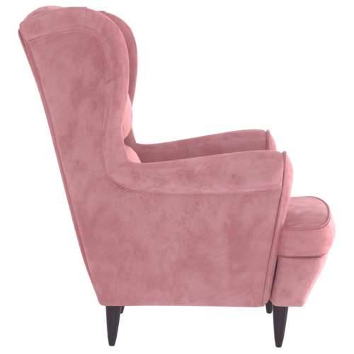 Fotelja od baršuna ružičasta Cijena