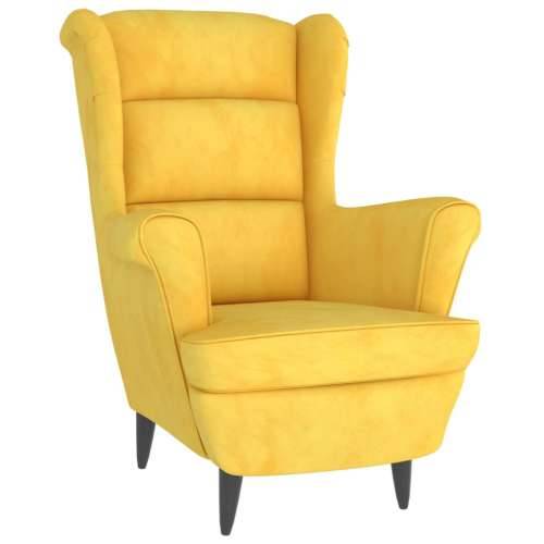 Fotelja od baršuna boja senfa Cijena