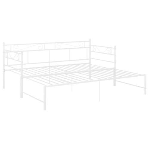 Okvir za krevet na razvlačenje bijeli metalni 90 x 200 cm Bijela Cijena