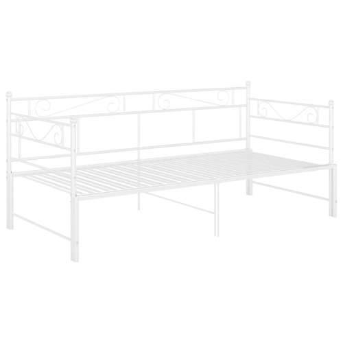 Okvir za krevet na razvlačenje bijeli metalni 90 x 200 cm Bijela Cijena