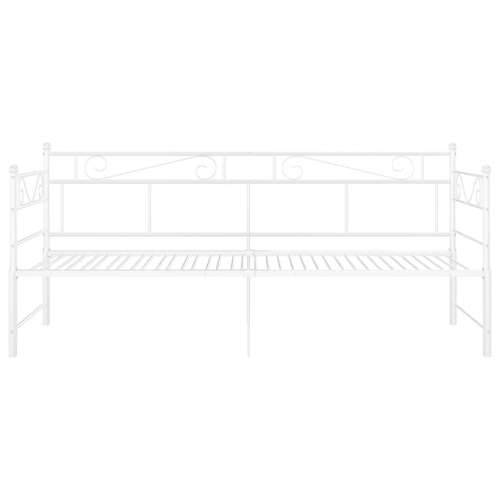 Okvir za krevet na razvlačenje bijeli metalni 90 x 200 cm Bijela Cijena