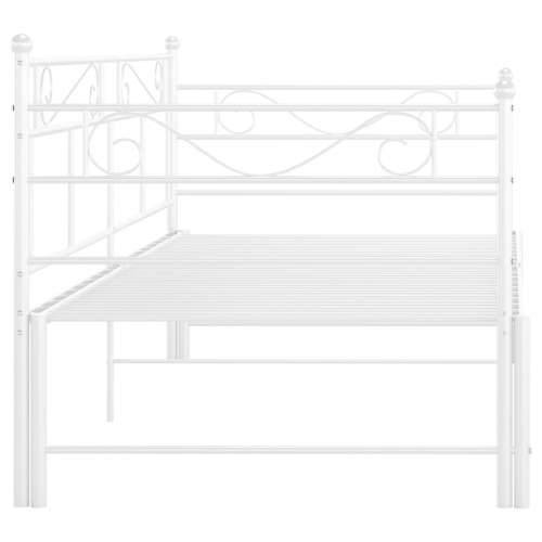Okvir za krevet na razvlačenje bijeli metalni 90 x 200 cm Bijela Cijena